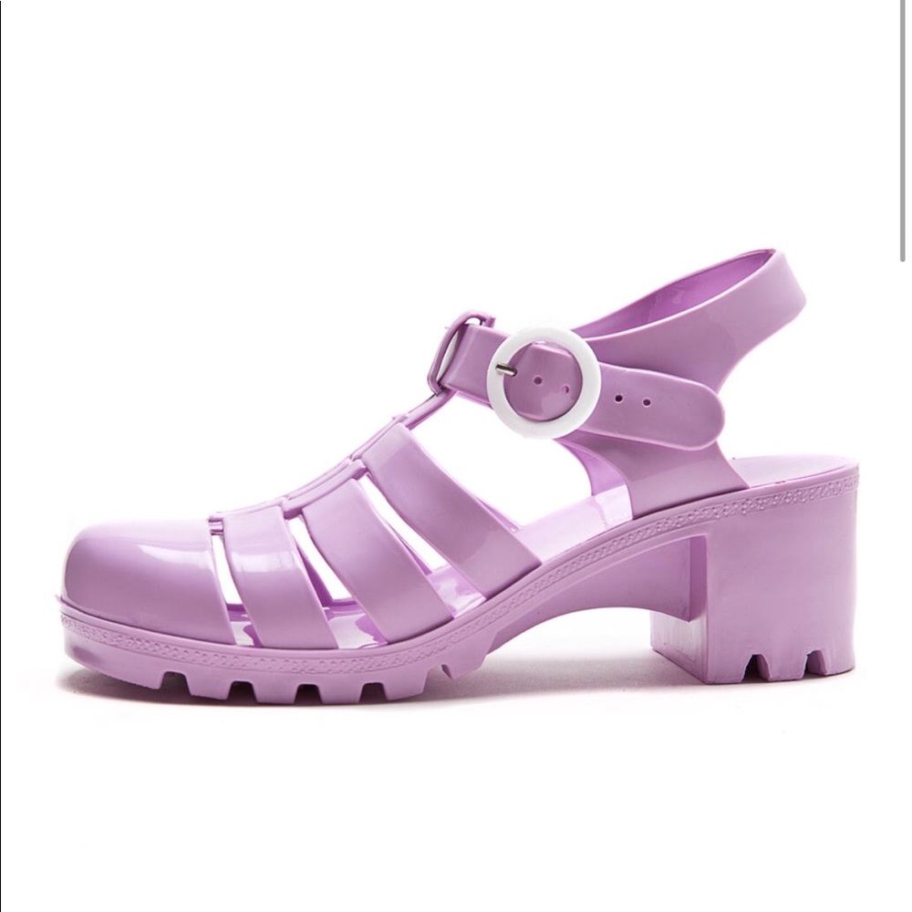 Women’s American apparel jelly sandal purple sz 10